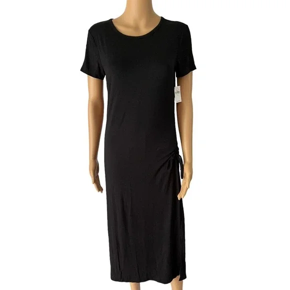 black bodycon midi dress short sleeve Ever-Pretty Sequin Lace V-Neck Midi Cocktail Dress with Short Sleeves main image 1